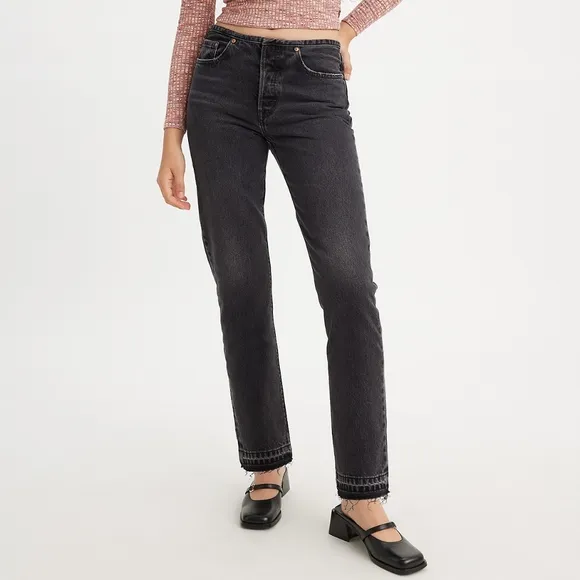 NWT Levi's Premium Waist Not Want Not Black 501 Original Mini Waist Jeans 25x32