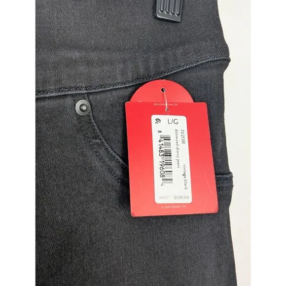 NWT Spanx Distressed Skinny Jeans in Vintage Black