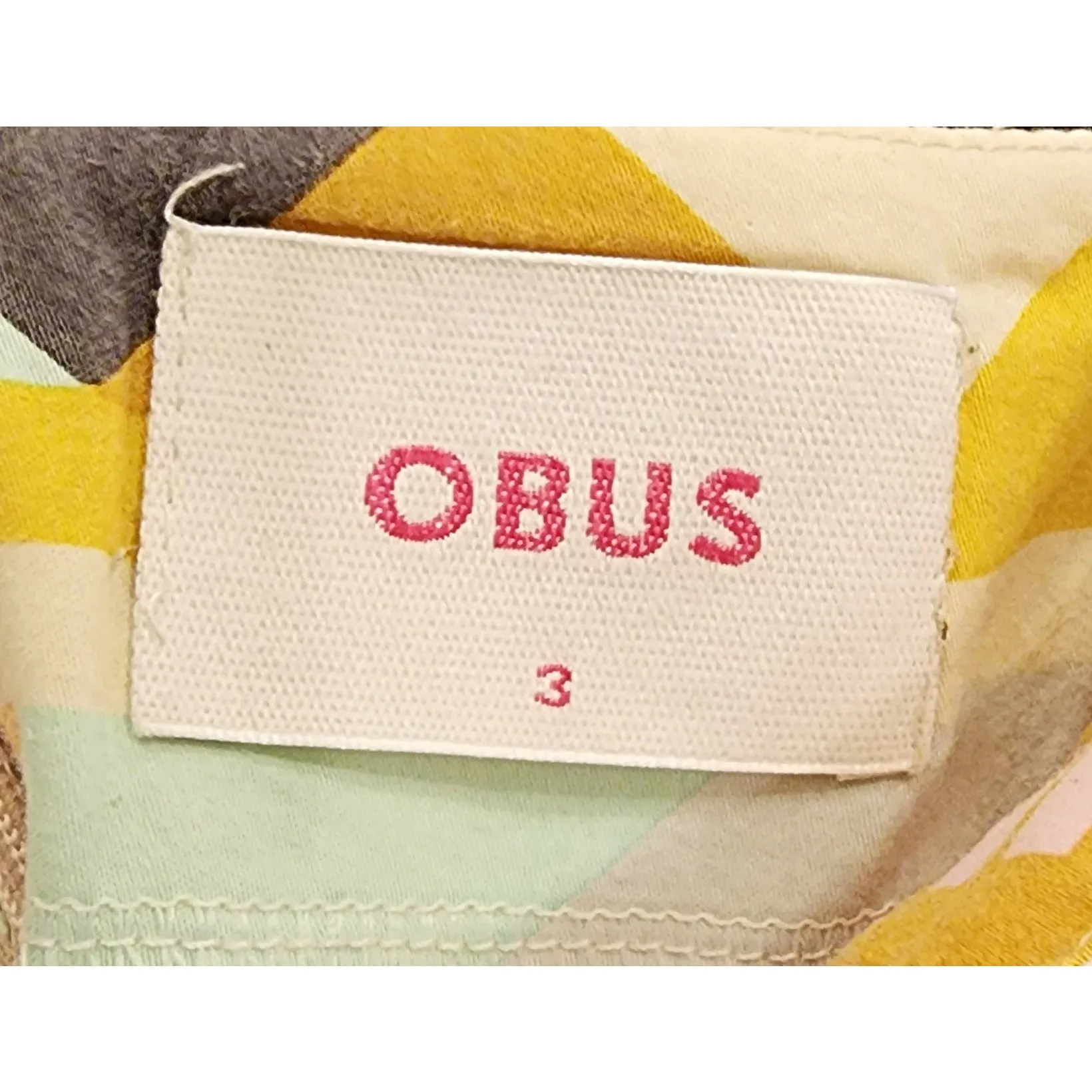 Obus colourful 100% cotton mid-calf sleeveless dress size 3 (best fits size 12)