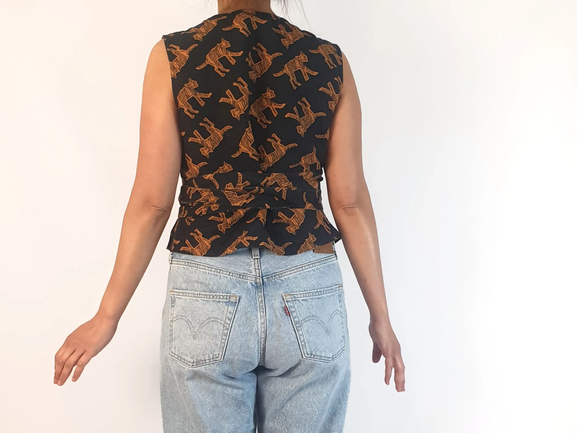 Obus fox print wrap top size 10
