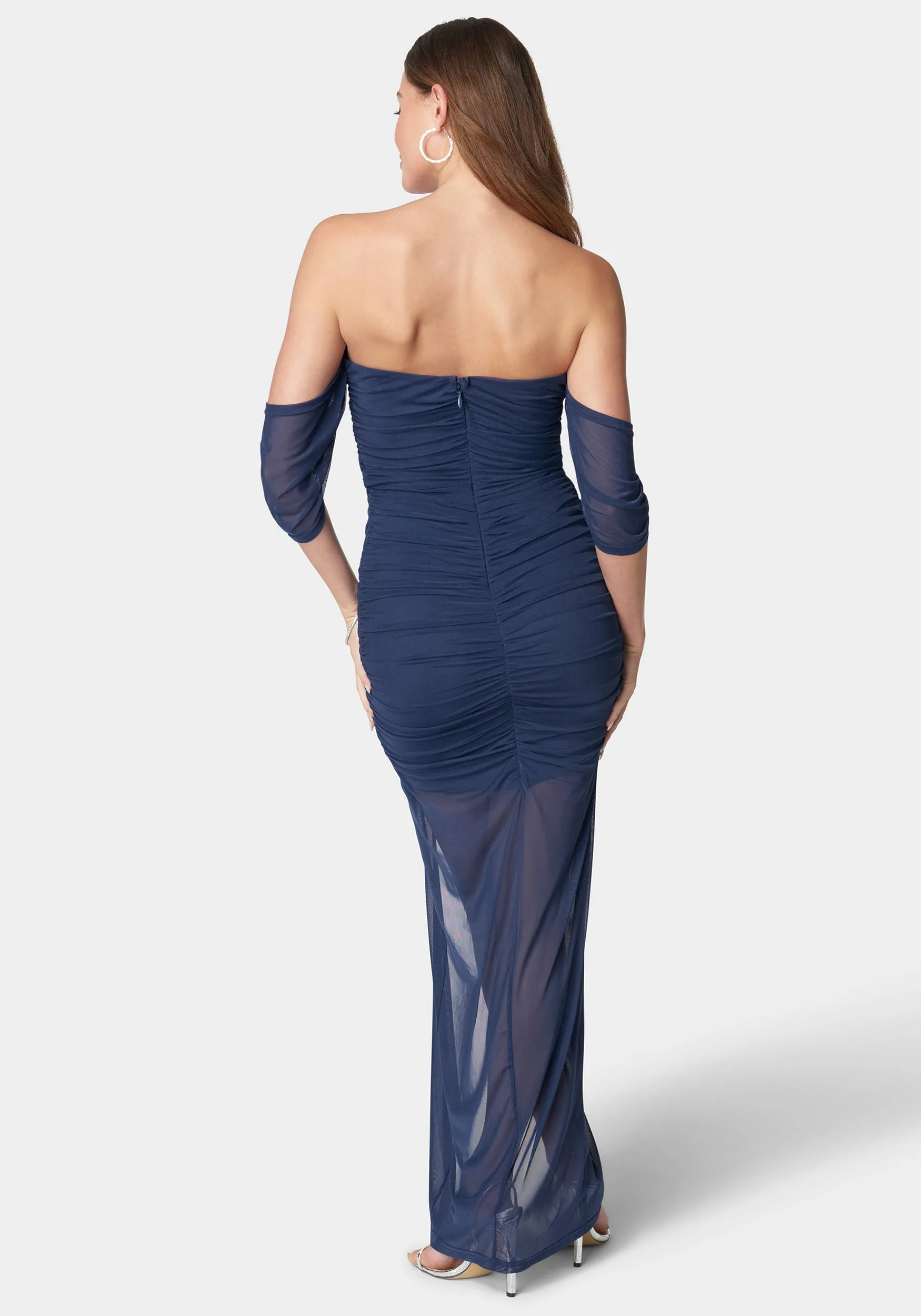Off Shoulder Mesh Dress