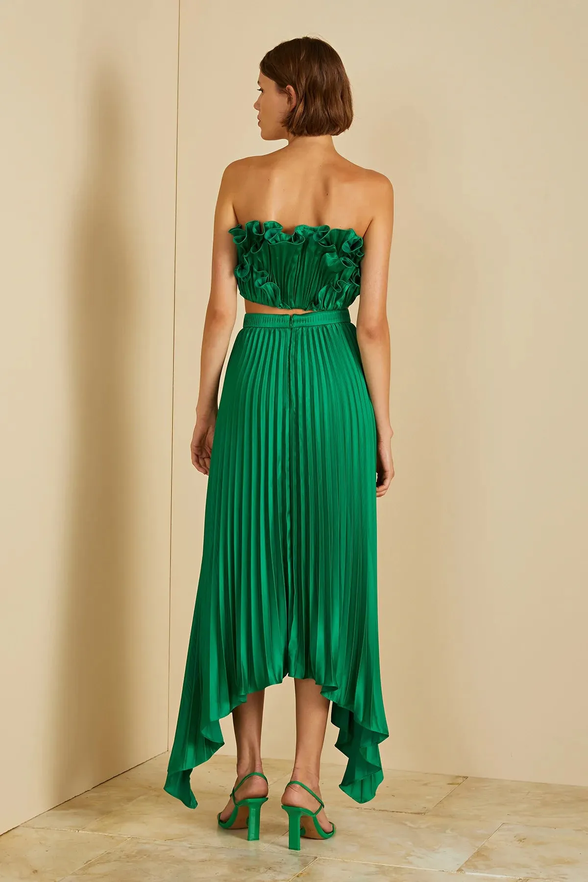 Olana Midi Skirt in Frog - FINAL SALE