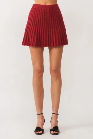 one horse open sleigh red skirt