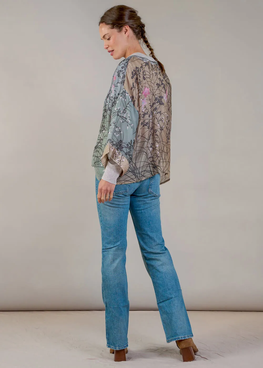 One Hundred Stars Dunes Korte Kimono Grijs