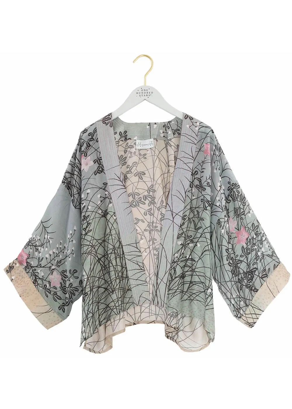 One Hundred Stars Dunes Korte Kimono Grijs