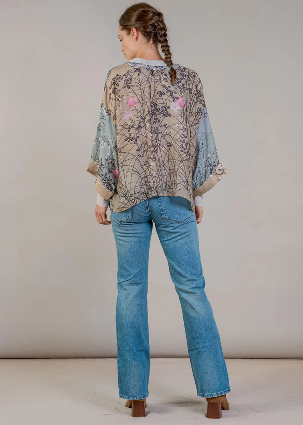 One Hundred Stars Dunes Korte Kimono Grijs
