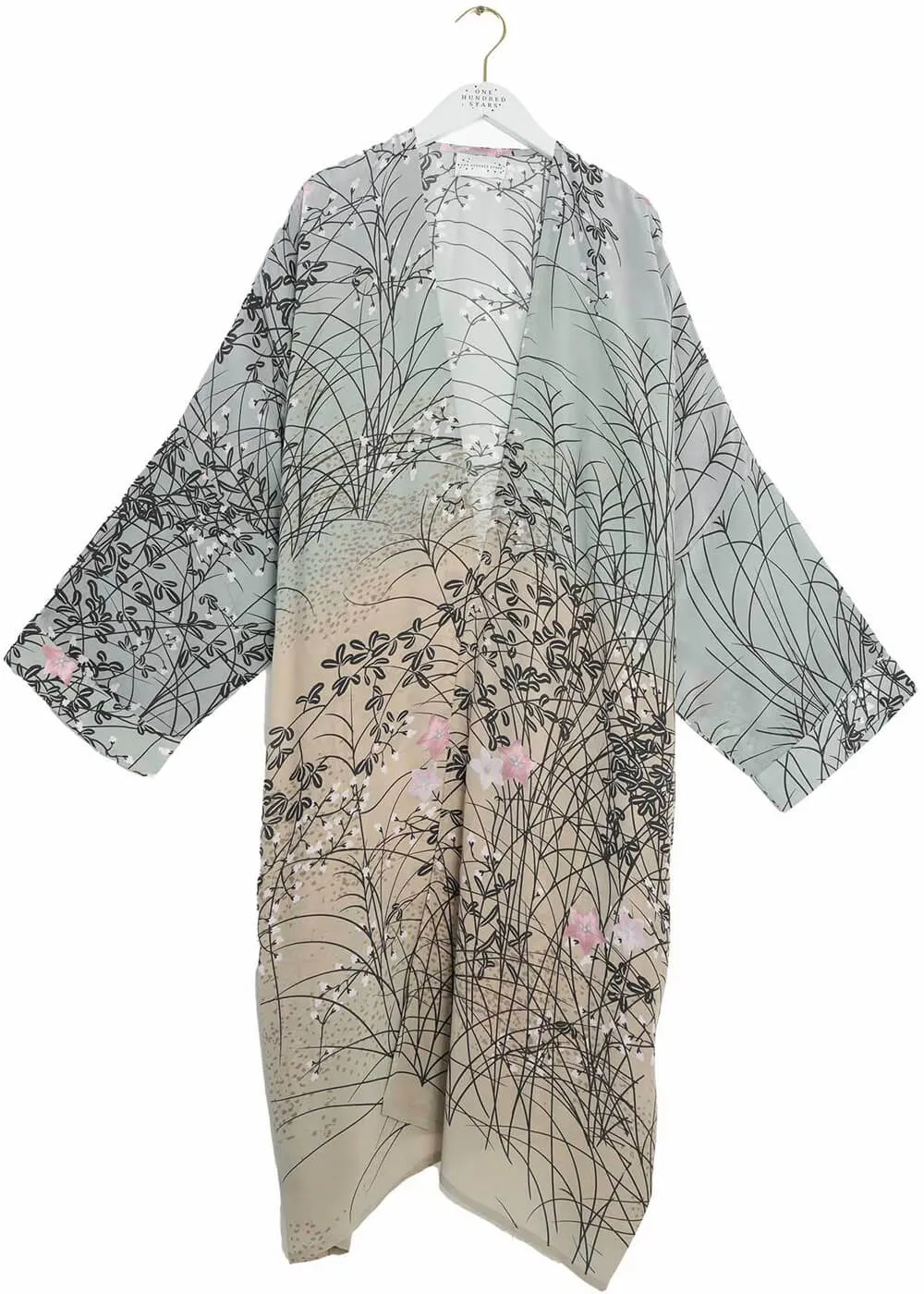 One Hundred Stars Dunes Lange Kimono Grijs