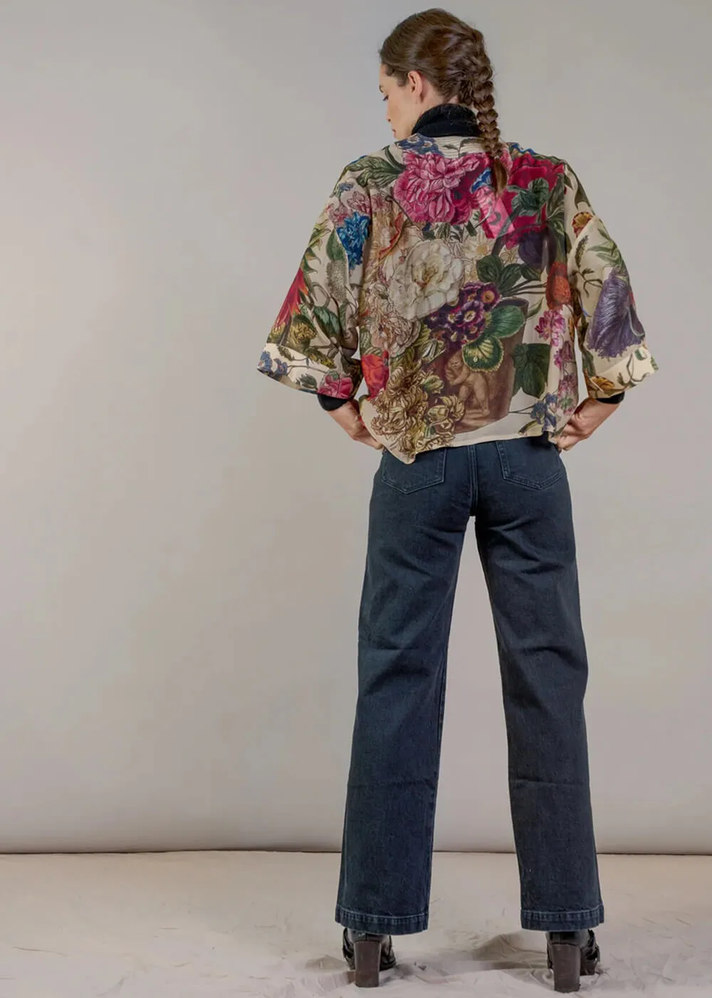 One Hundred Stars Primula Korte Kimono Stone Beige