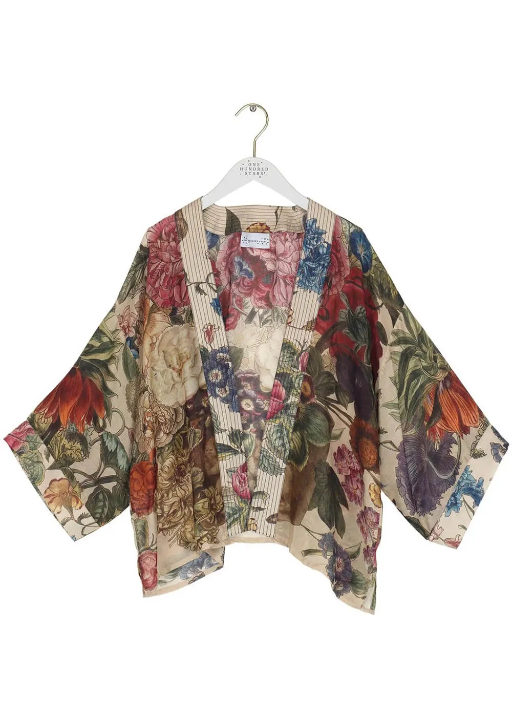 One Hundred Stars Primula Korte Kimono Stone Beige