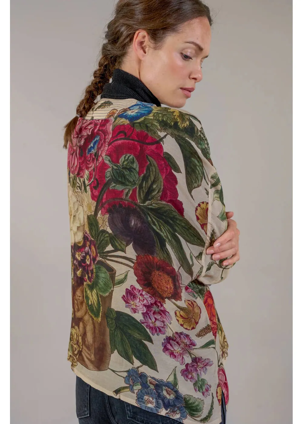 One Hundred Stars Primula Korte Kimono Stone Beige