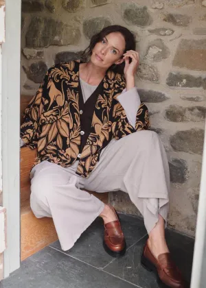 One Hundred Stars Sphinx Crepe Korte Kimono Zwart