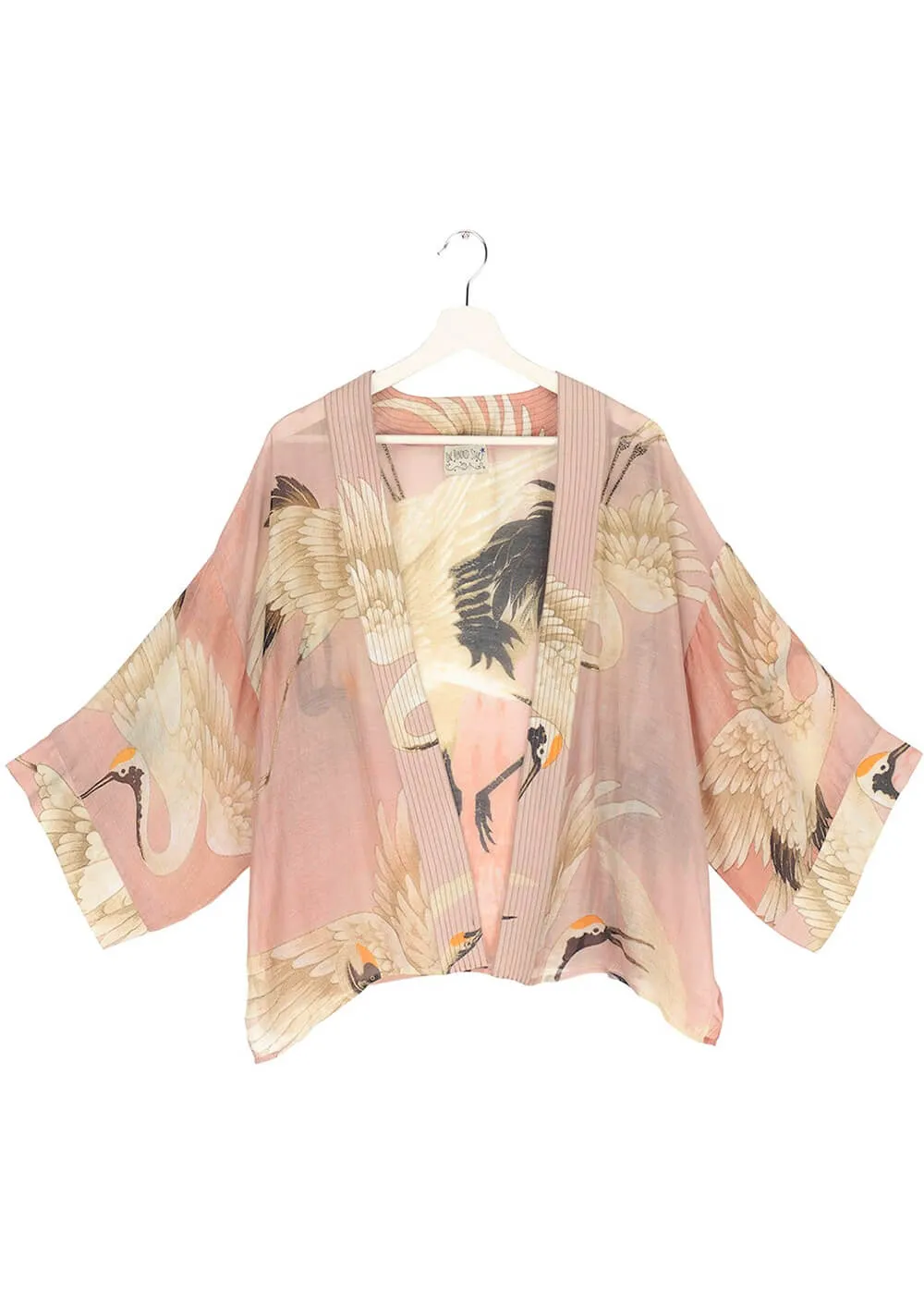 One Hundred Stars Stork Korte Kimono Plaster Roze