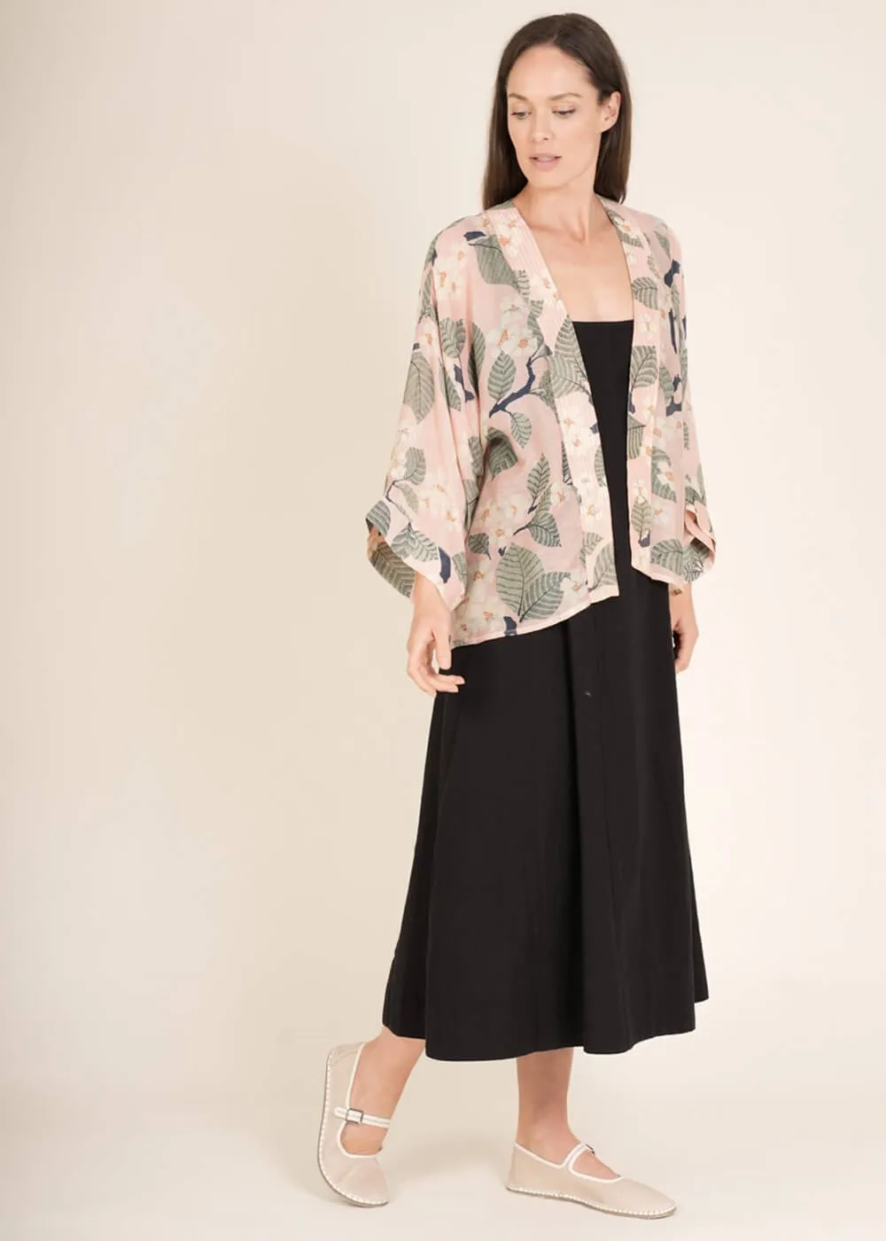 One Hundred Stars Tree Blossom Korte Kimono Roze