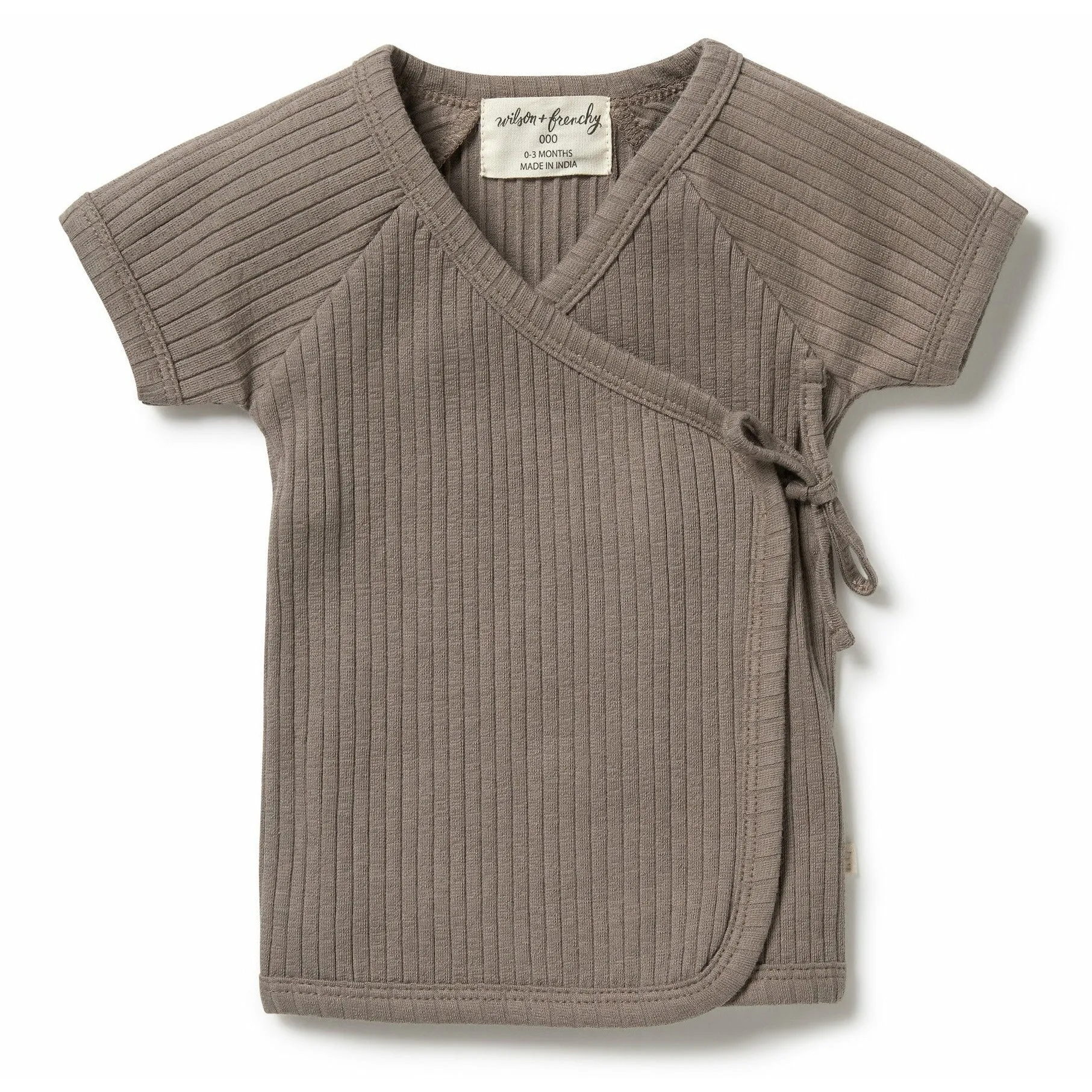 Organic Rib Kimono Top - Hazelwood