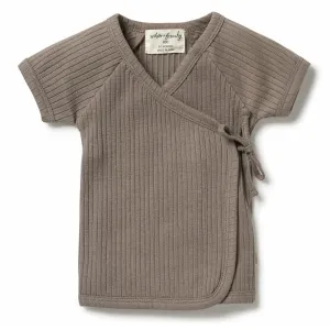 Organic Rib Kimono Top - Hazelwood