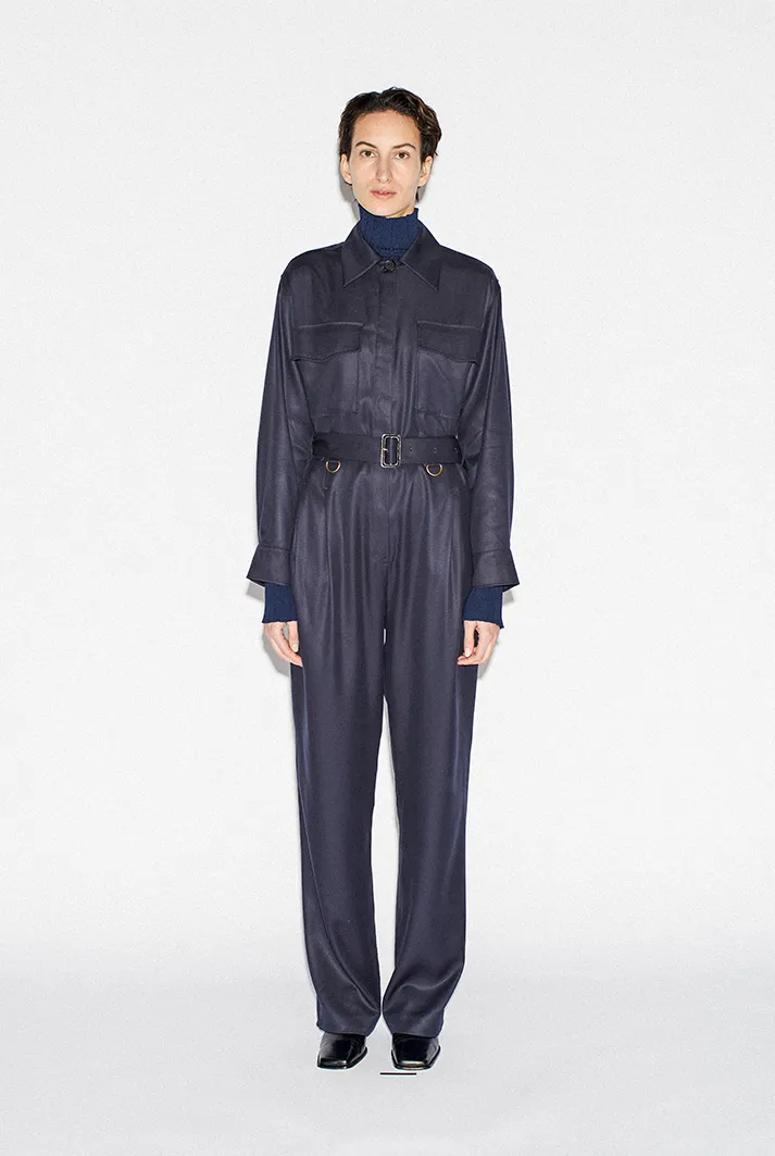 Patch Pocket Belted Jumpsuit