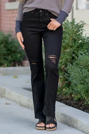 Petite Johnson City High Rise Distressed Flare