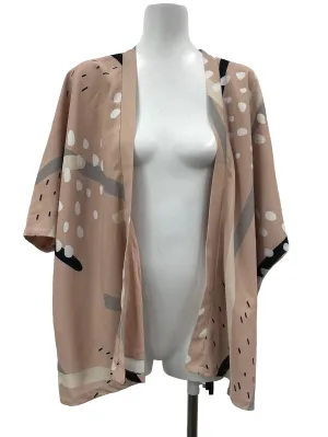 Pink Floral Print Kimono