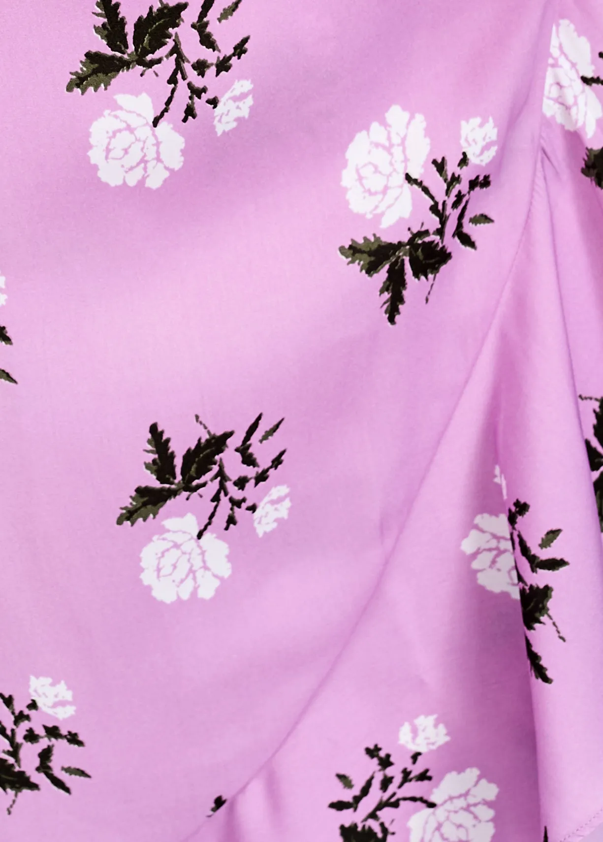 Pink flower print top with ruffled sleeves