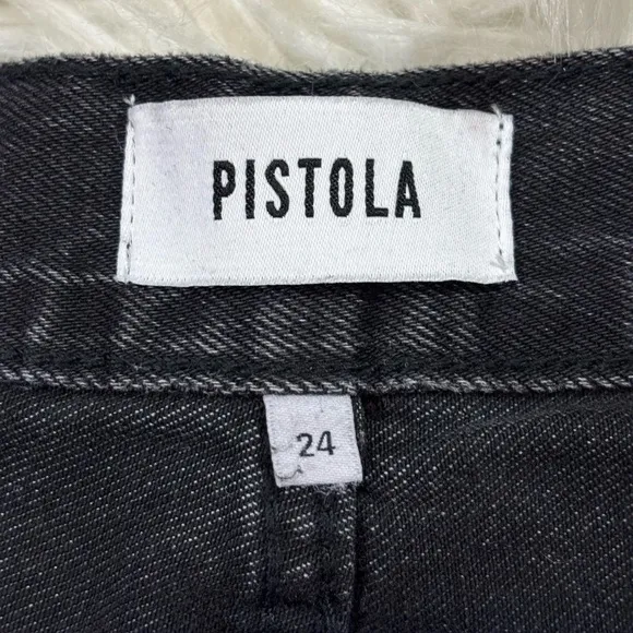 Pistola Cassie High Rise Distressed Straight Leg Jeans