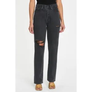Pistola Cassie High Rise Distressed Straight Leg Jeans