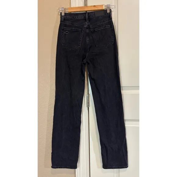 Pistola Cassie High Rise Distressed Straight Leg Jeans