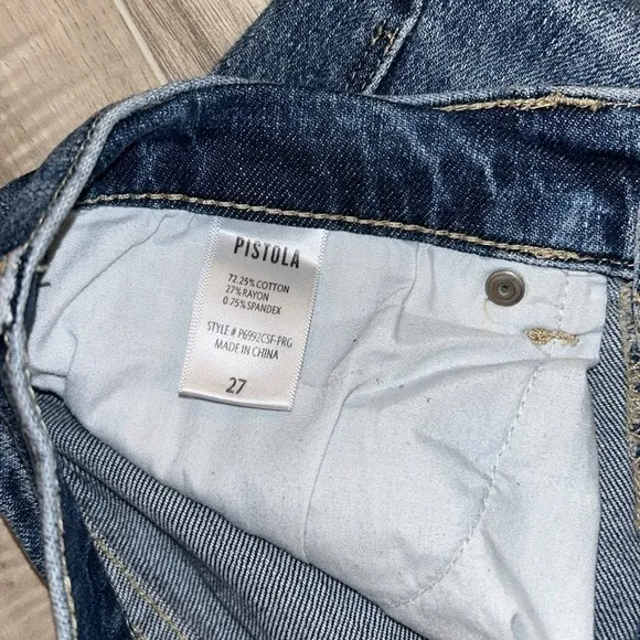 Pistola jeans distressed high rise jeans size 27