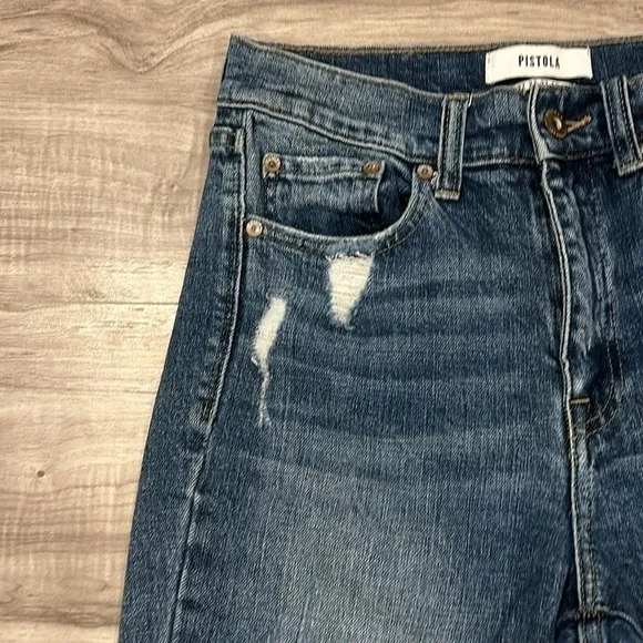 Pistola jeans distressed high rise jeans size 27