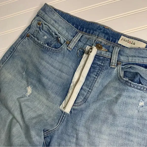 Pistola Nico High-Rise Exposed Zip Skinny Jeans in Lexington Lux