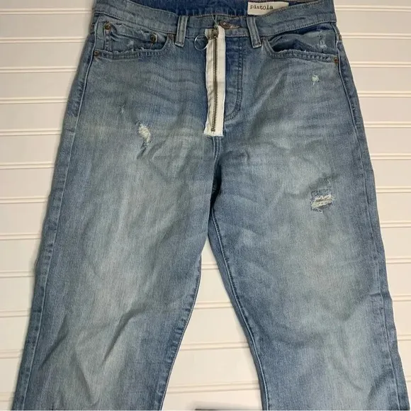 Pistola Nico High-Rise Exposed Zip Skinny Jeans in Lexington Lux