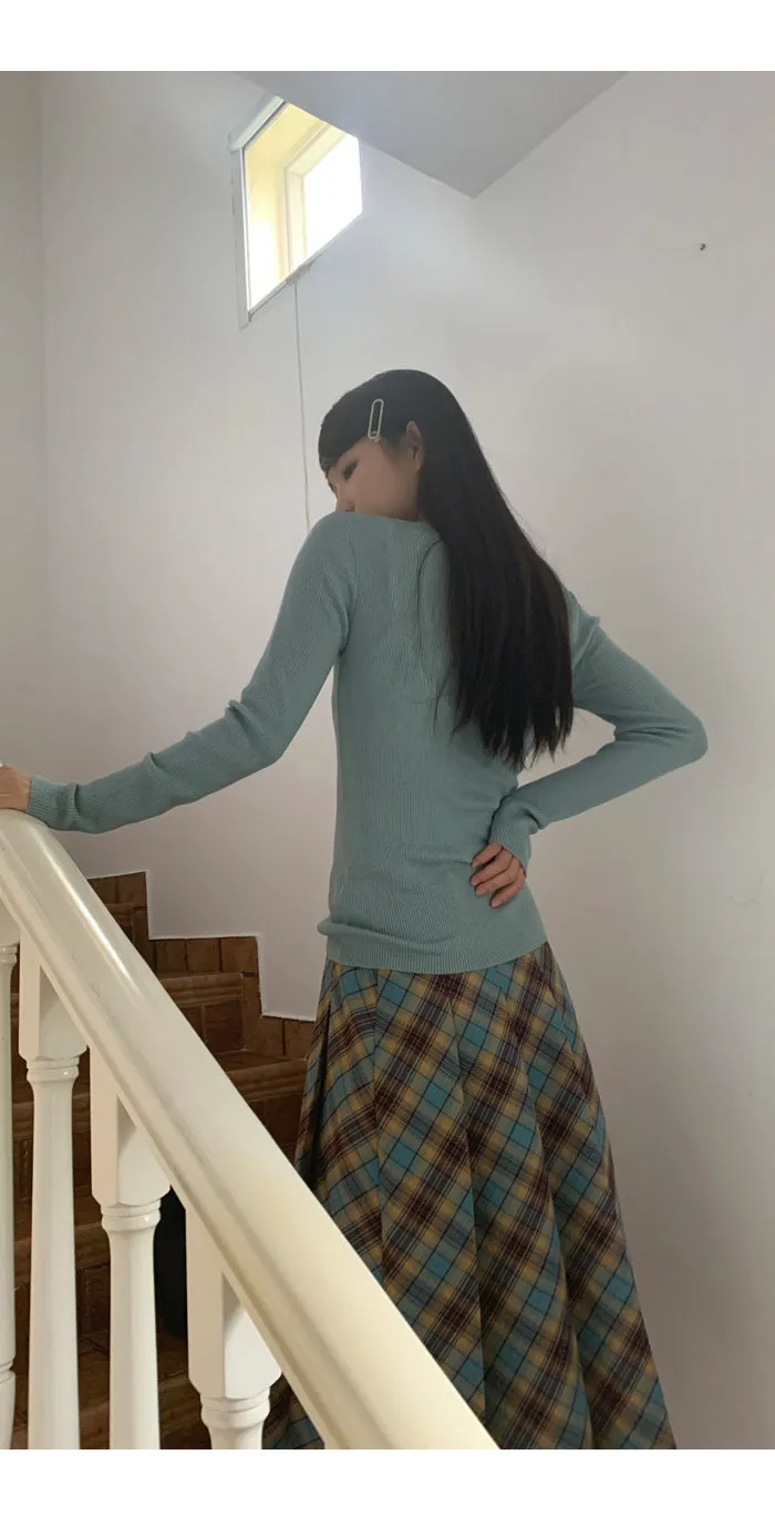 plaid pleated skirt