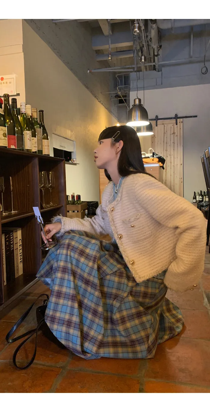 plaid pleated skirt