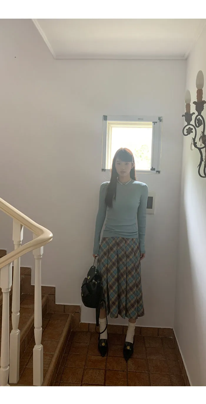 plaid pleated skirt