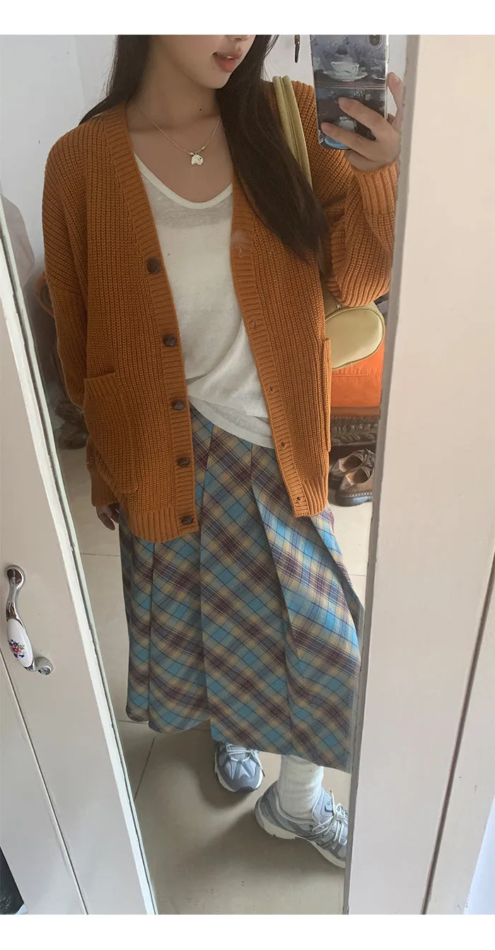 plaid pleated skirt