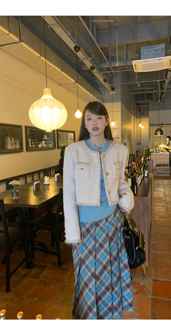 plaid pleated skirt