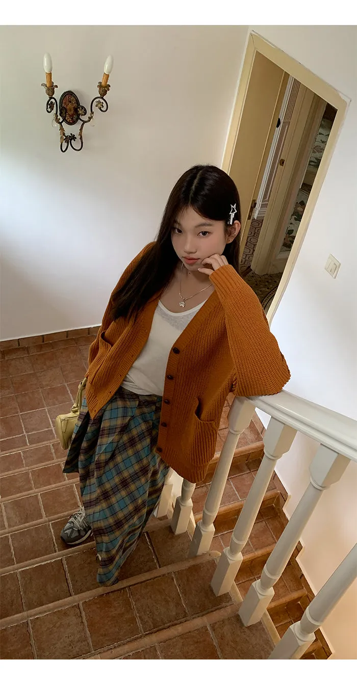 plaid pleated skirt