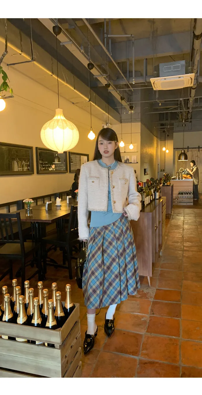 plaid pleated skirt