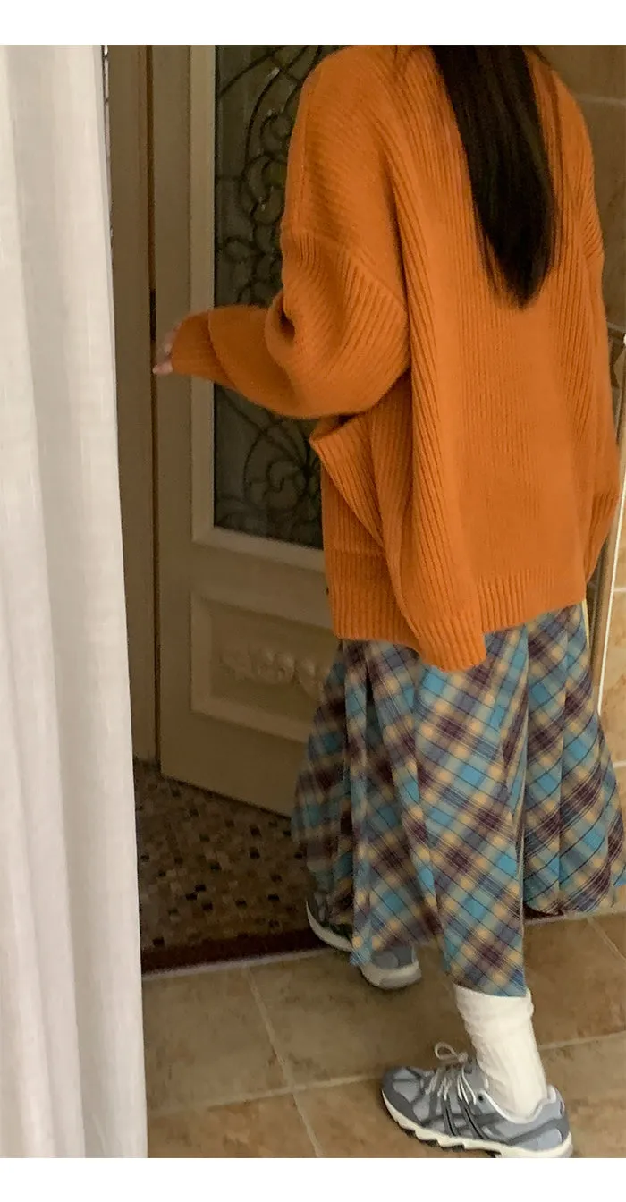 plaid pleated skirt