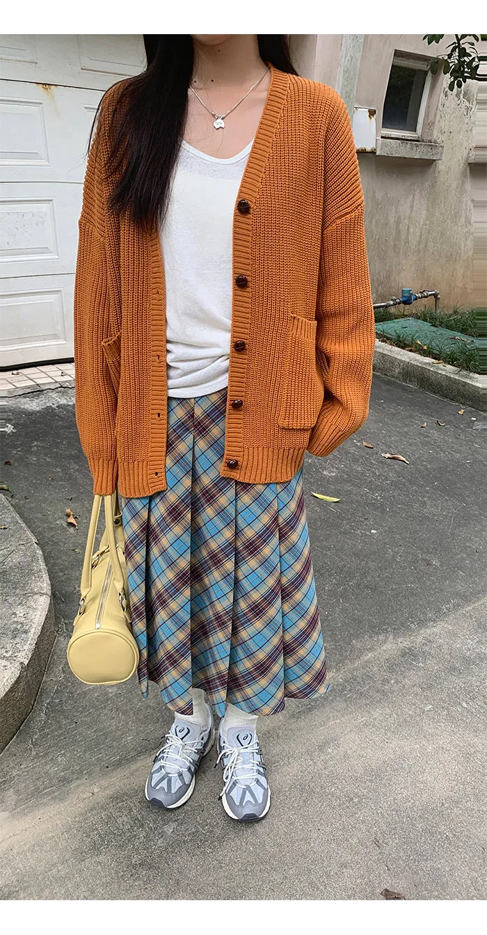 plaid pleated skirt
