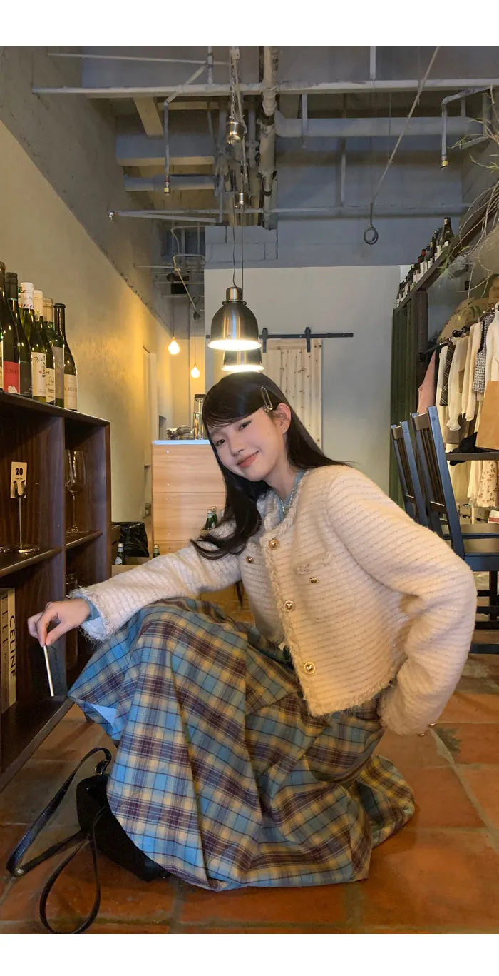 plaid pleated skirt