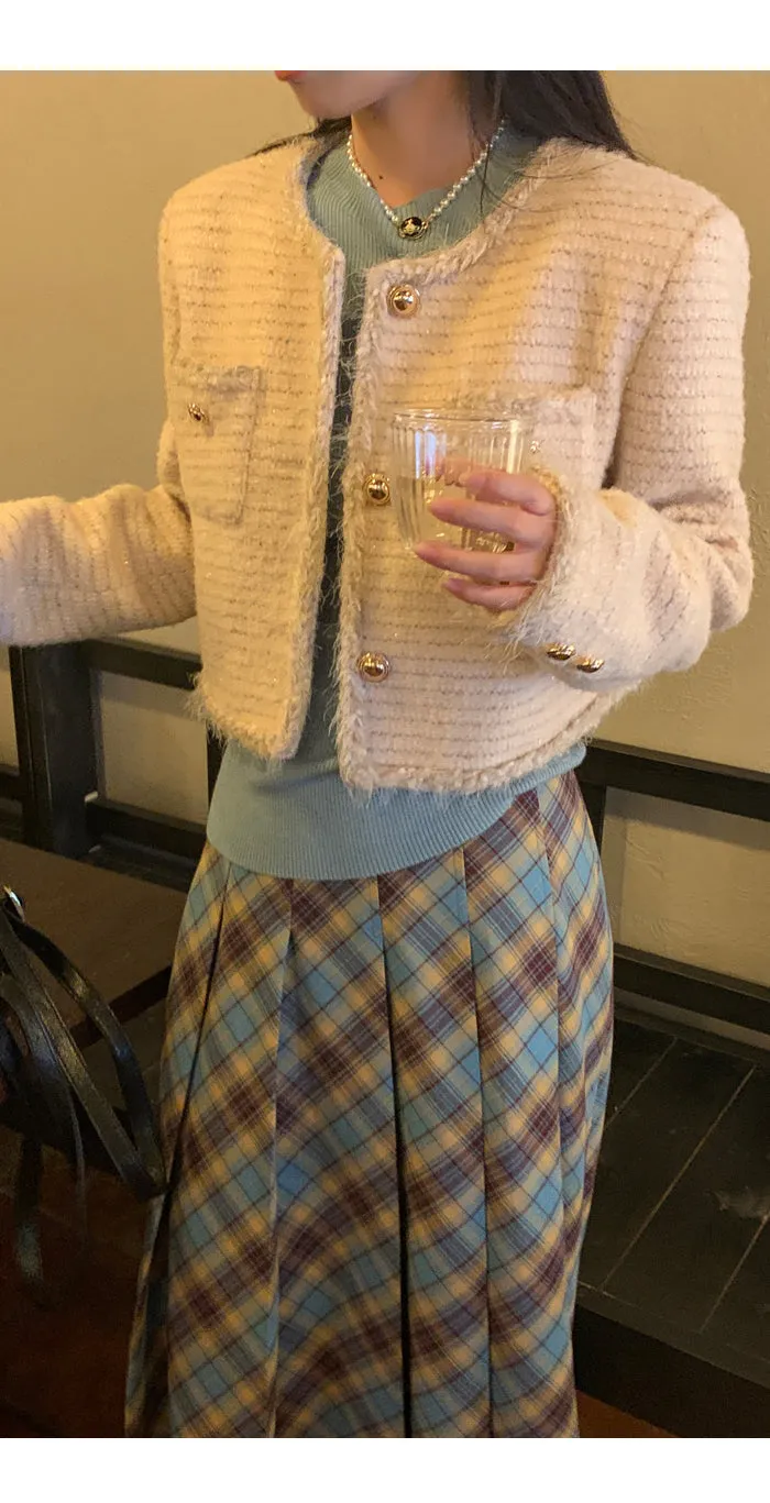 plaid pleated skirt