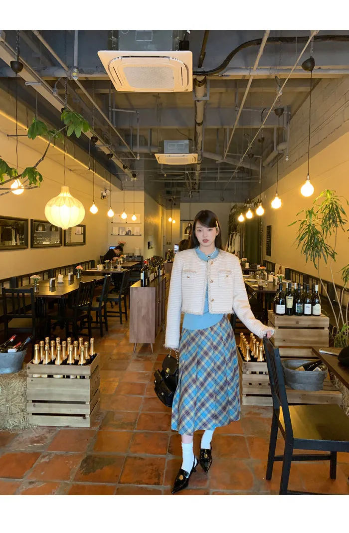 plaid pleated skirt