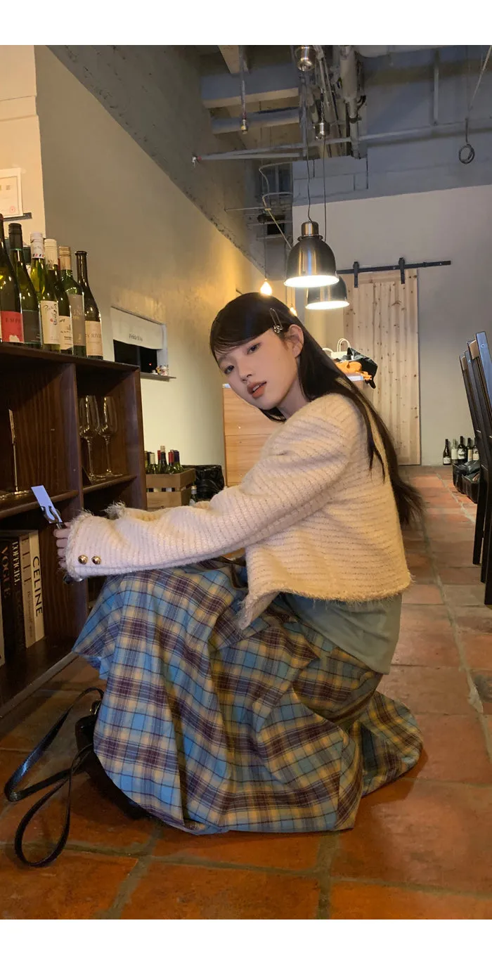 plaid pleated skirt