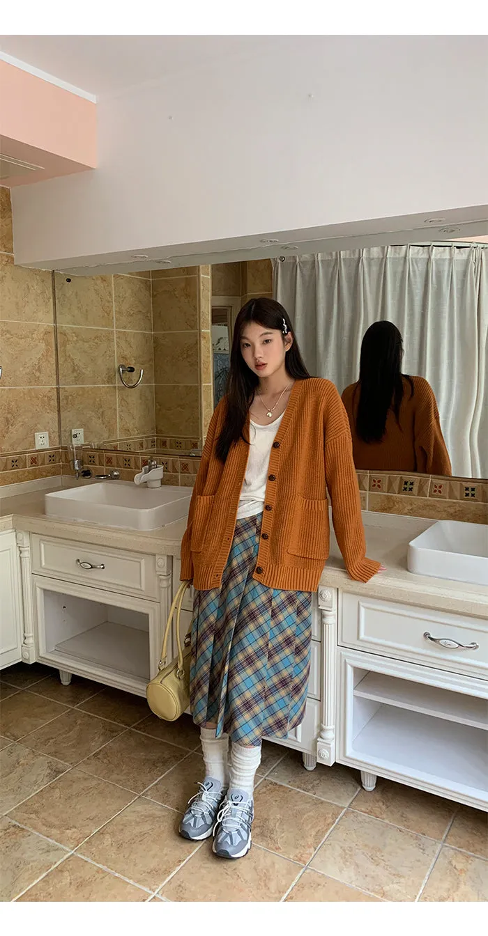 plaid pleated skirt