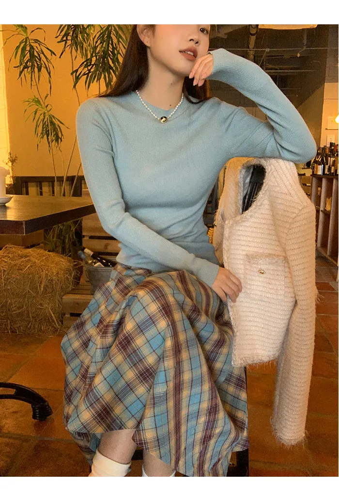 plaid pleated skirt