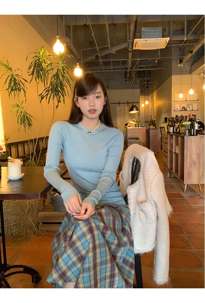 plaid pleated skirt