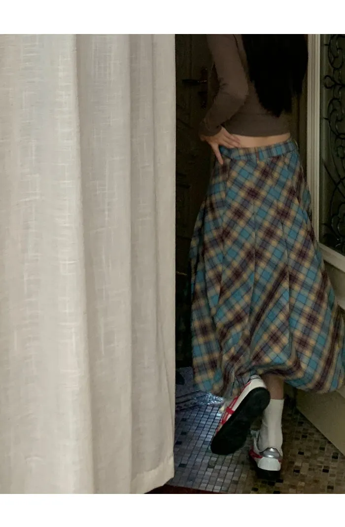 plaid pleated skirt