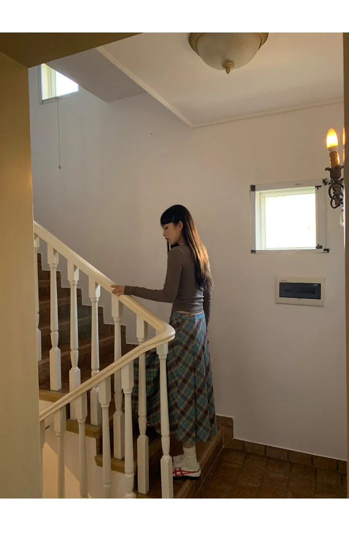 plaid pleated skirt