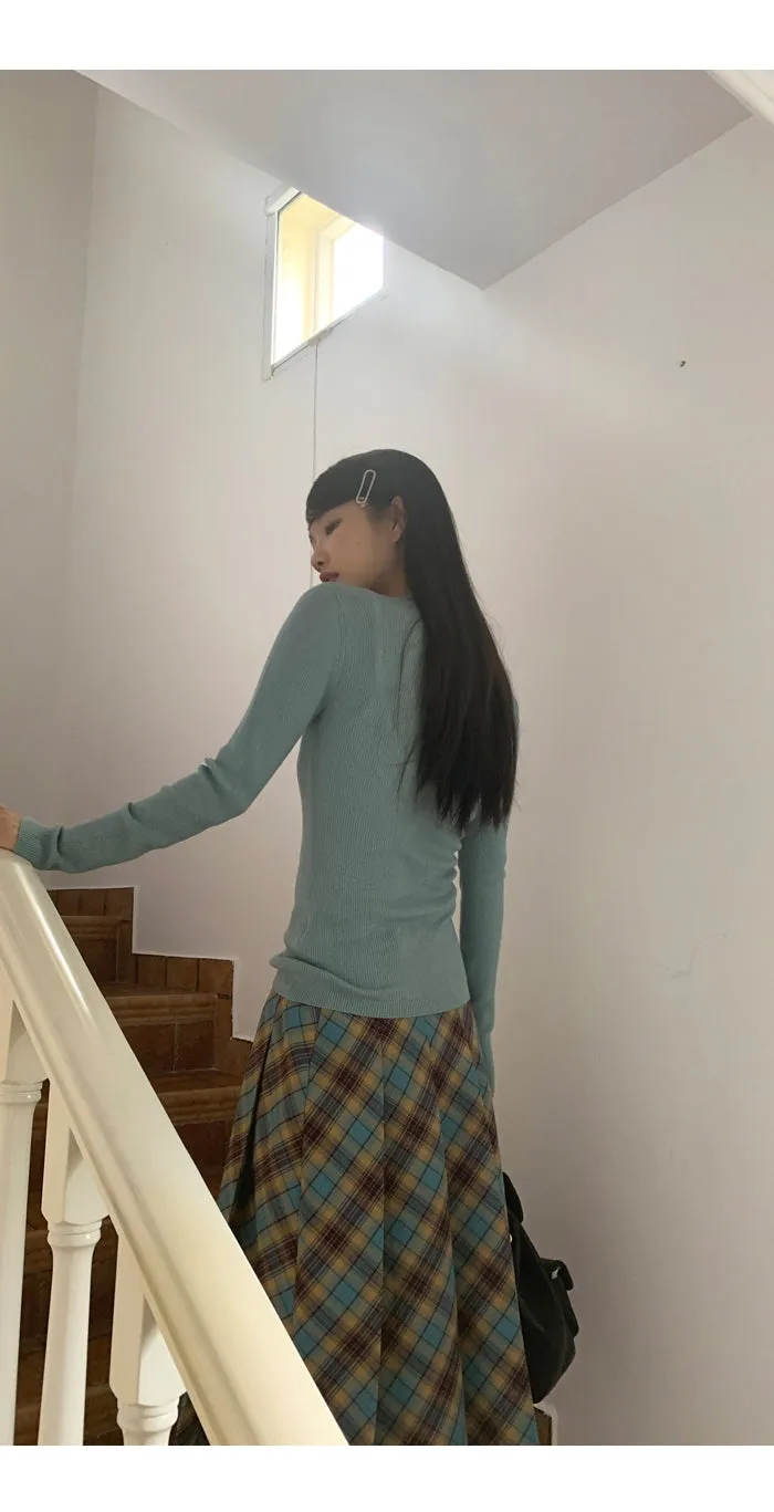 plaid pleated skirt
