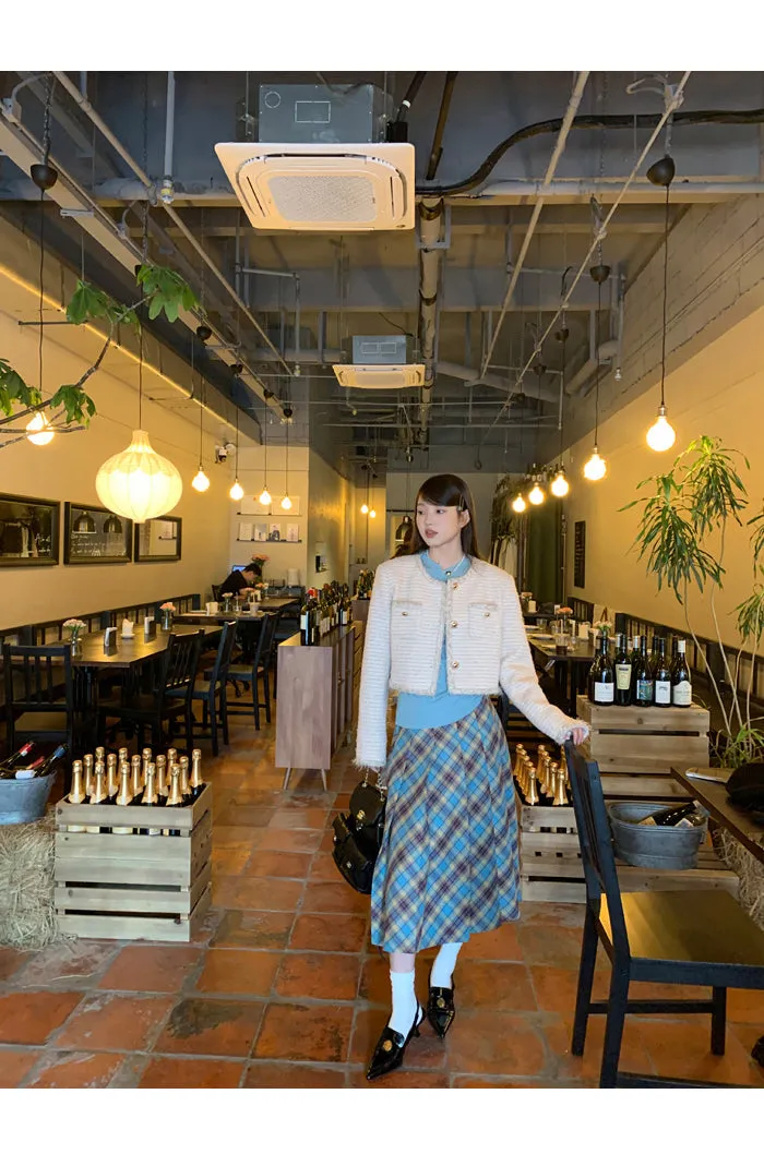 plaid pleated skirt